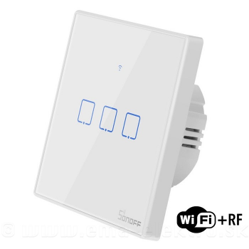 SONOFF TX T2EU3C dotykový WIFI/RF spínač nástenný