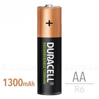 Batéria DURACELL AA 4BL 1300mAh R6, nabíjateľná