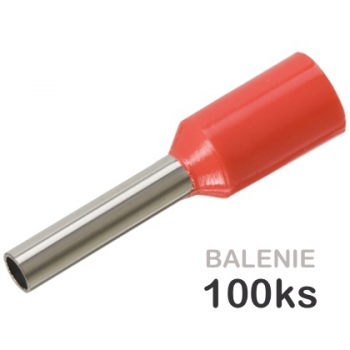 Dutinka CIMCO izolovaná  1,0mm ČERVENÁ (100ks)