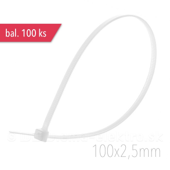 CIMCO páska sťahovacia biela  100x2,5 mm (100ks)