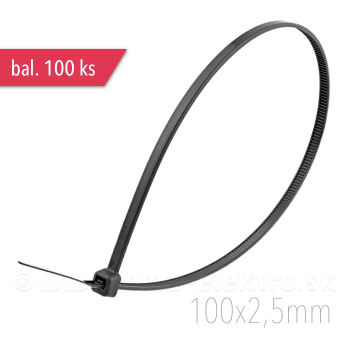 CIMCO páska sťahovacia čierna  100x2,5 mm (100ks)