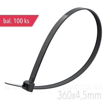 CIMCO páska sťahovacia čierna  360x4,5 mm (100ks)