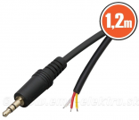 Kábel prepojovací JACK 3,5M / bez konektora 1,2m