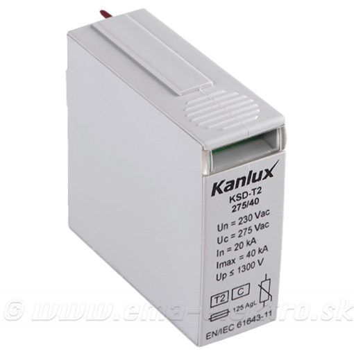 Zvodič prepätia KANLUX výmenný modul T1+T2 275/40M