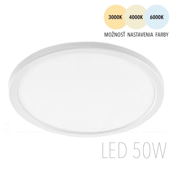 LED svietidlo 50W 5000lm 3000/4000/6000K, biele