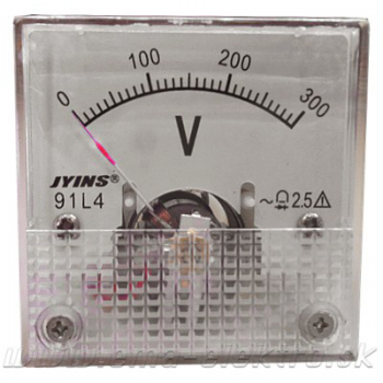 Panelový voltmeter 91L4, 300V AC, 45x45mm