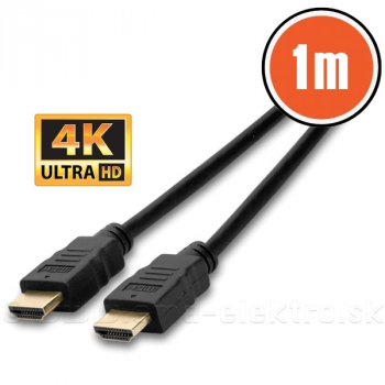 Kábel prepojovací HDMI 4K ethernet 2.0 Gold,  1m