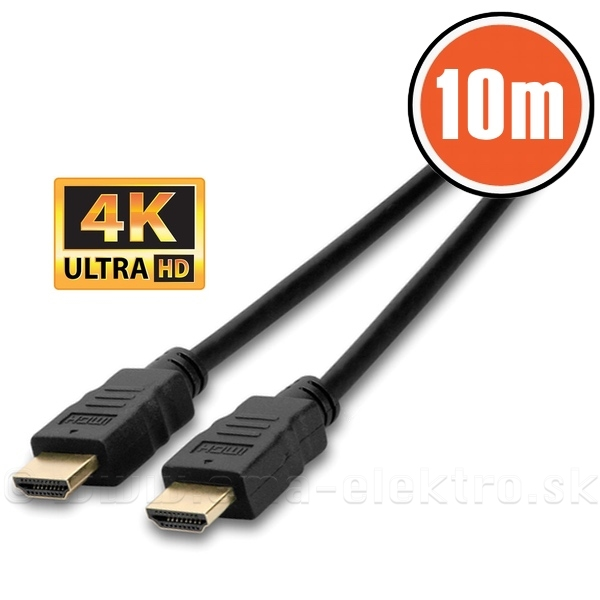 Kábel prepojovací HDMI 4K ethernet 2.0 Gold, 10m