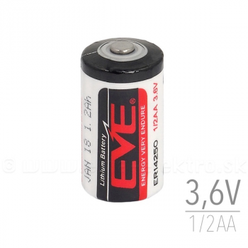 Batéria LITHIOVÁ LS14250 3,6V/1200mAh  EVE, 1/2 AA