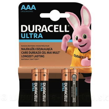 Batéria DURACELL ULTRA AAA 1,5V LR03 4BL alkalická