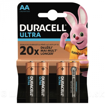 Batéria DURACELL ULTRA AA 1,5V LR6 4BL, alkalická