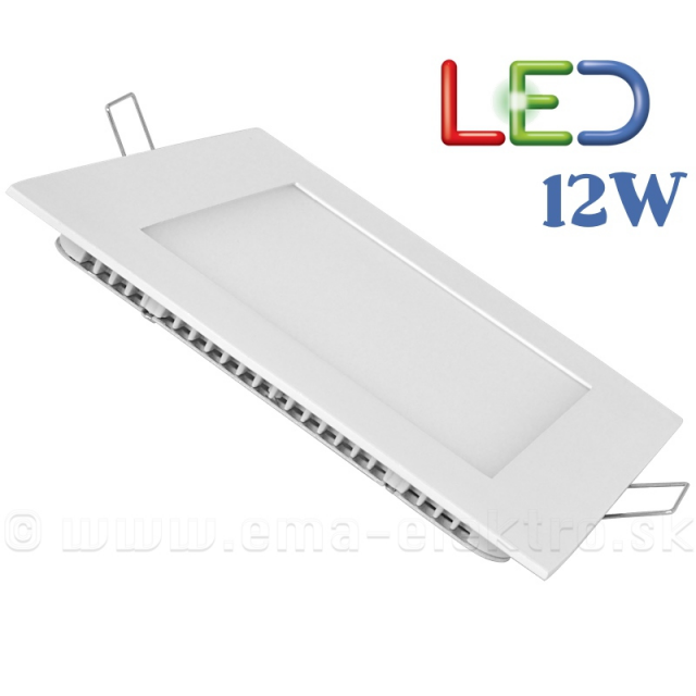 LED panel 12W štvorec 2800-3000K, teplá biela