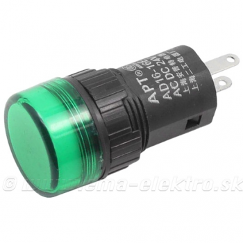 Kontrolka LED  12V, 19mm zelená