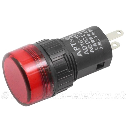 Kontrovers Havslug Mary Kontrolka LED 12V, 19mm červená – E.M.A. - elektromateriál
