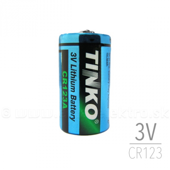 Batéria TINKO CR123A 3V lítiová, balenie 1ks