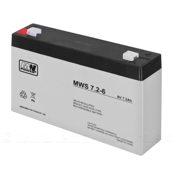 Akumulátor MWS  6V/7,2Ah VRLA AGM
