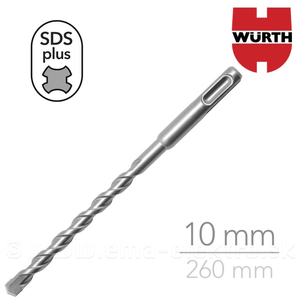 Vrták SDS+ WURTH Optimum REDLINE, 10mm D=260