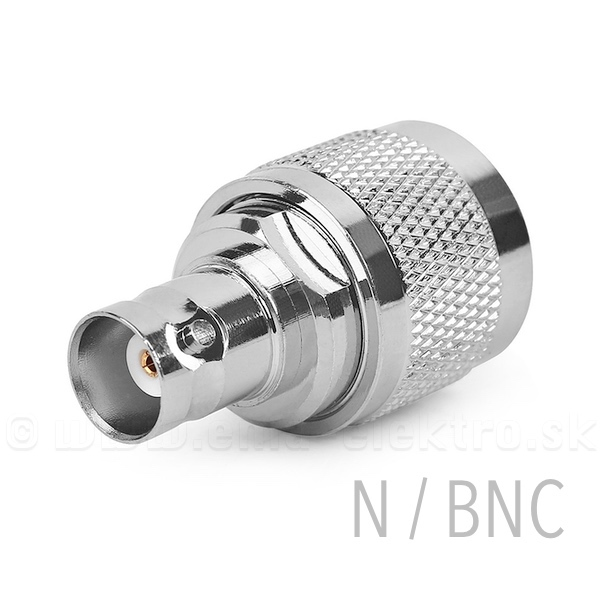 Redukcia N konektor (M) / BNC (F)