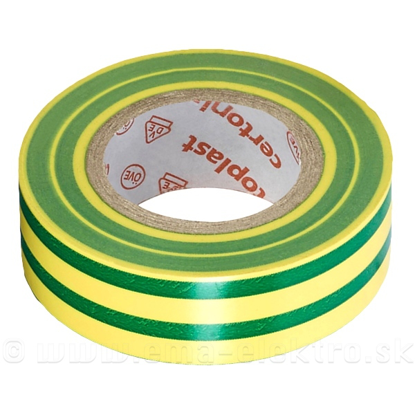 Izolačná páska ANTICOR 19mm/20m zeleno/žltá
