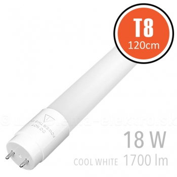 LED žiarivka / trubica 18W 120cm T8 6400K, 1700 lm