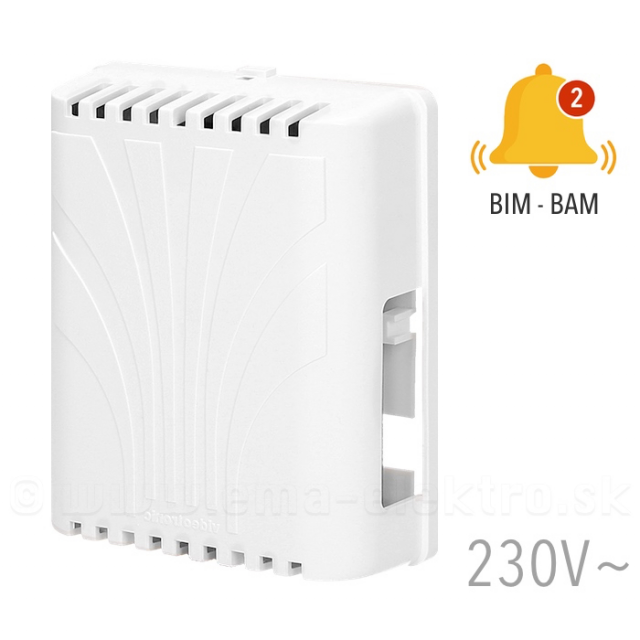 Zvonček BIM-BAM elektromechanický, 230V~