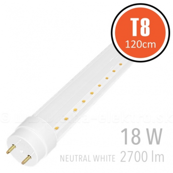 LED žiarivka / trubica 18W 120cm T8 4000K, 2700 lm