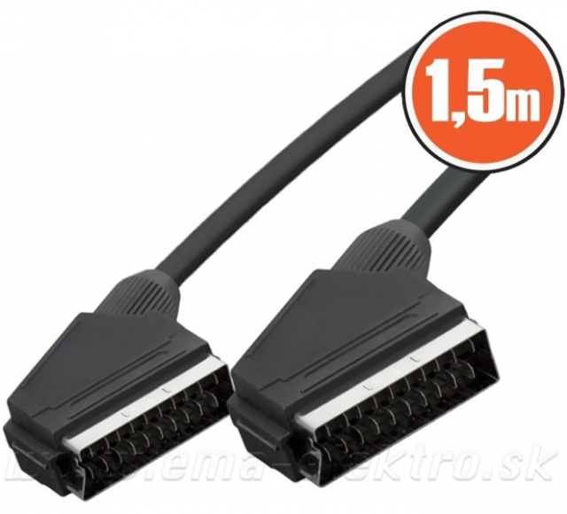 Kábel prepojovací SCART / SCART 21PIN  1,5m